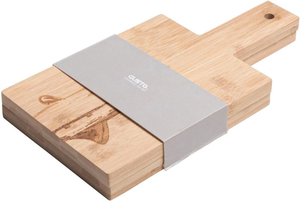 Gusta Serveerplank Sardientje Naturel 27 X 14 X 3 Cm 4 Gusta Serveerplank Sardientje Naturel 27 X 14 X 3 Cm - Afbeelding 2