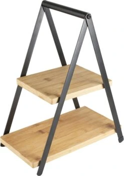 Gusta Etagère Naturel / Zwart 28 X 16 X 35,5 Cm
