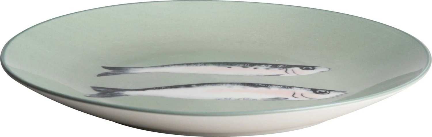 Gusta Bord Sardientjes Wit / Groen D 16,5 H 2,8 Cm 2 Stuks 5 Gusta Bord Sardientjes Wit / Groen D 16,5 H 2,8 Cm 2 Stuks - Afbeelding 3