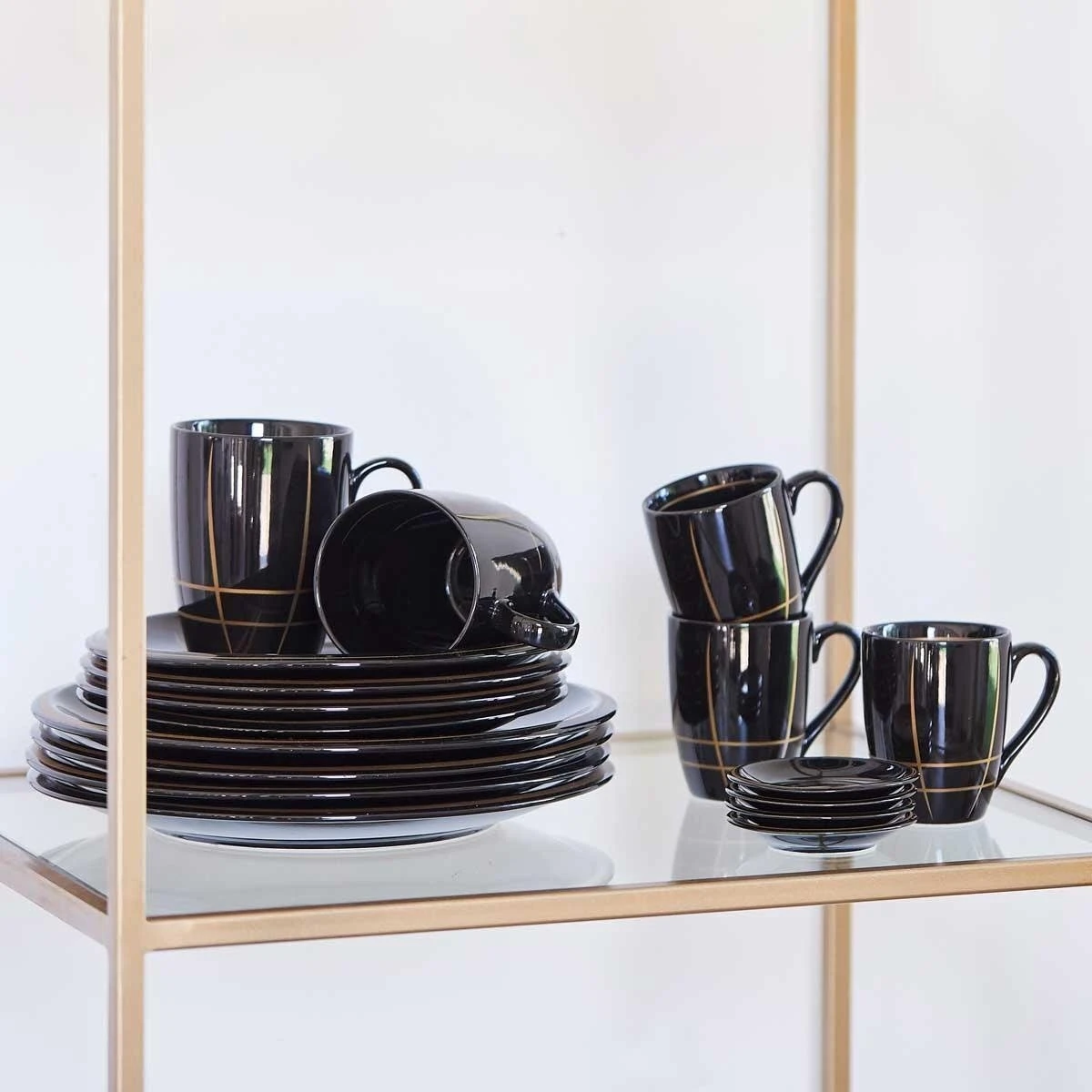 Riverdale Dinerbord Suzie Zwart D 26,6 H 2,3 Cm 4 Riverdale Dinerbord Suzie Zwart D 26,6 H 2,3 Cm - Afbeelding 2