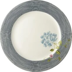 Laura Ashley Dinerbord Midnight Pinstripe Blauw D 30,5 H 2,3 Cm