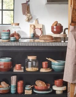 Mica Decorations Serveerschaal Rhea Blauw D 22,5 H 9 Cm -Bekend Keukenartikelen Winkel 8718861849844 02