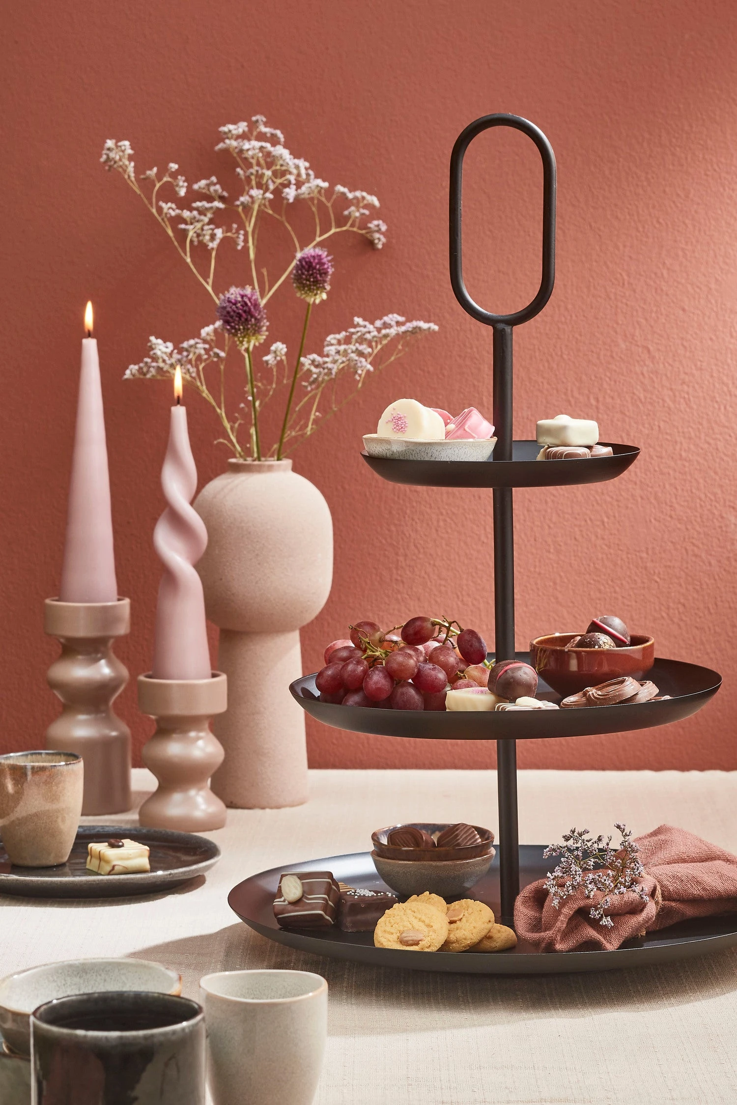 Mica Decorations Etagère Rama Zwart D 38 H 55 Cm 5 Mica Decorations Etagère Rama Zwart D 38 H 55 Cm - Afbeelding 3