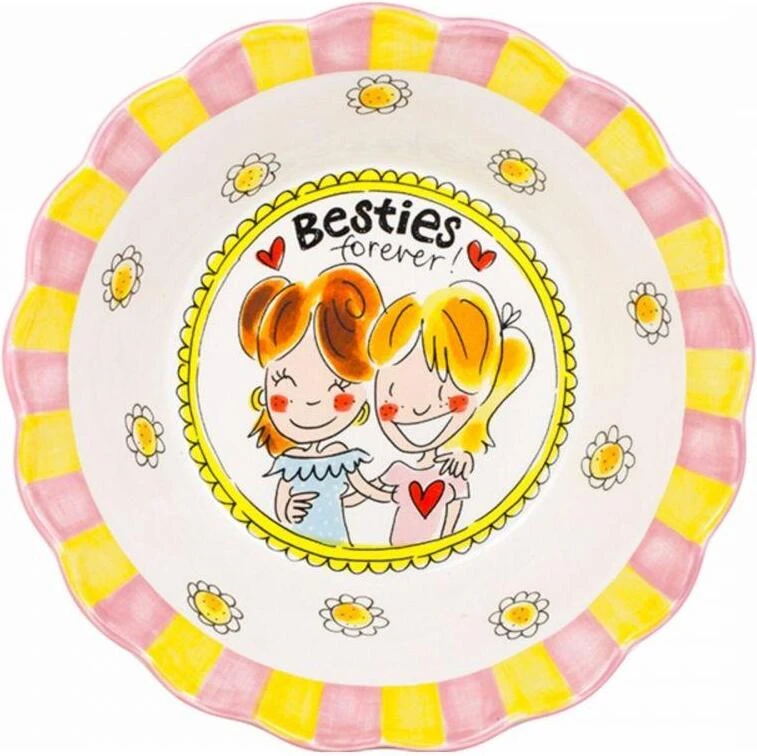 Blond Amsterdam Serveerschaal Even Bijkletsen Besties D 23,5 Cm 3 Blond Amsterdam Serveerschaal Even Bijkletsen Besties D 23,5 Cm