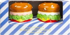 Blond Amsterdam Peper En Zoutstel Snack Hamburger D 5 H 7 Cm