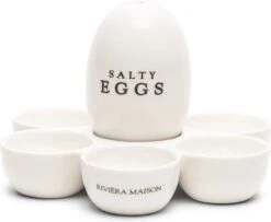 Rivièra Maison Eierhouder Salty Wit 13,8 X 12,6 X 9 Cm