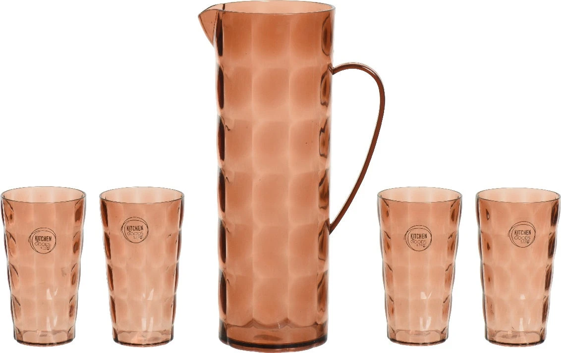 Decoris Kan Enzo Met Bekers Bruin 5-delig