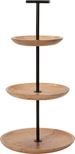 Intratuin Etagère Kita Naturel / Zwart D 31 Cm H 60 Cm