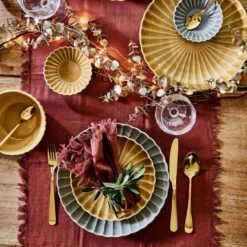 Mica Decorations Dinerbord Geel Pesca D 27,5 H 4 Cm -Bekend Keukenartikelen Winkel 8720362181187 1