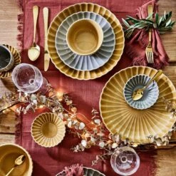 Mica Decorations Dinerbord Geel Pesca D 27,5 H 4 Cm -Bekend Keukenartikelen Winkel 8720362181187 2